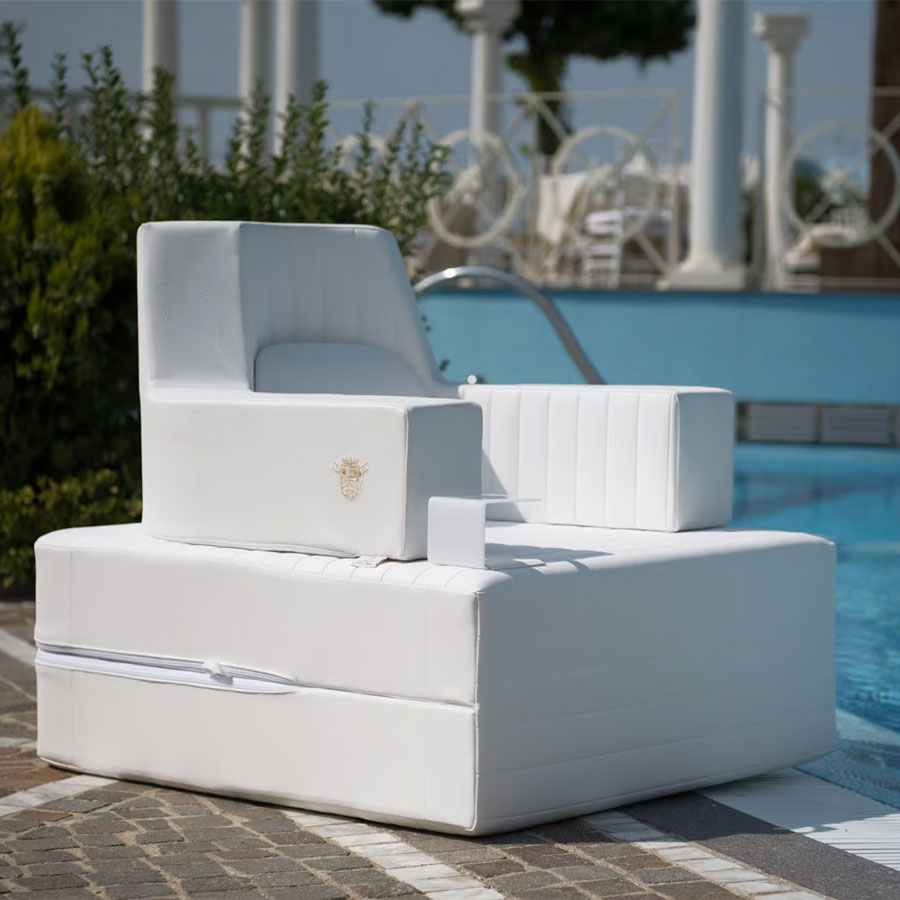 Poltrona Galleggiante 80 cm - TRONA  in ecopelle nautica
