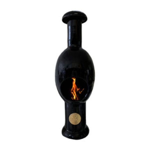 Caminetto a bioetanolo da pavimento modello EGG Eco Fireplaces in ceramica e acciaio inox Black Trona Greenterest
