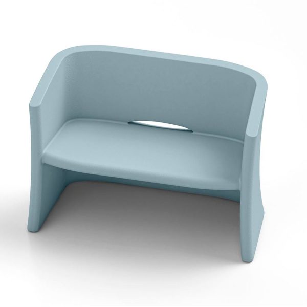 Divano Breeze, color zaffiro, in polietilene, realizzato da Lyxo