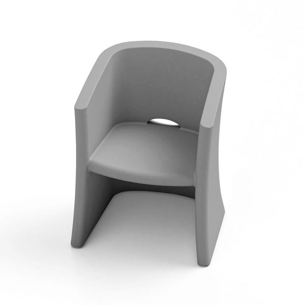 Poltrona Breeze, color ferro, in polietilene, realizzato da Lyxo
