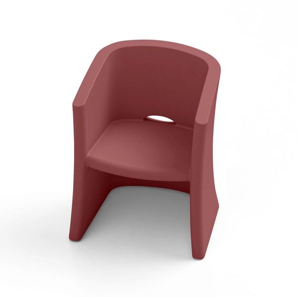 Poltrona Breeze, color granata, in polietilene, realizzato da Lyxo