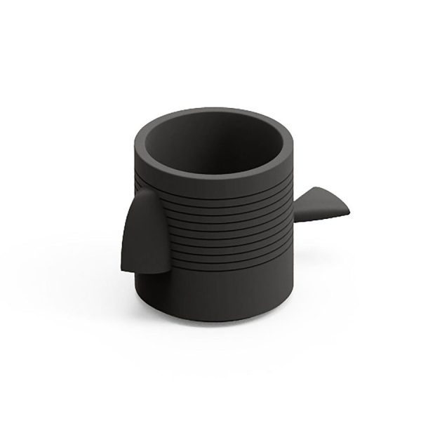 Portaoggetti o portavaso di colore onice. Jago oggetto di design in polietilene realizzato da Lyxo simile ad volatile.