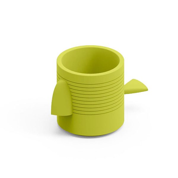 Portaoggetti o portavaso di colore tormalina. Jago oggetto di design in polietilene realizzato da Lyxo simile ad volatile.