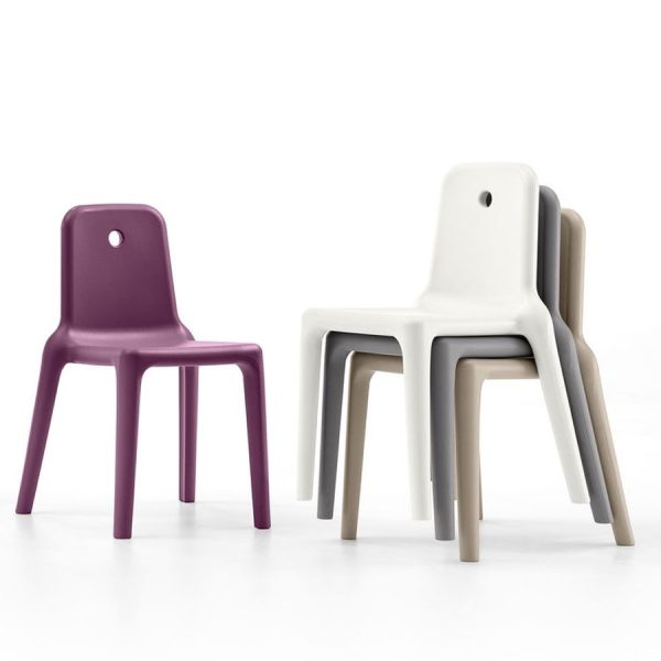 Mellow Collezione Sedie, color ametista e perla, in polietilene, realizzato da Lyxo