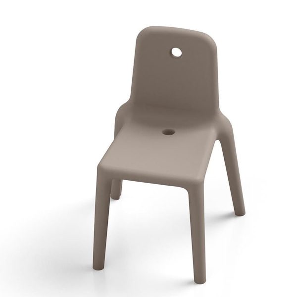 Mellow Sedia, color ambra, in polietilene, realizzato da Lyxo