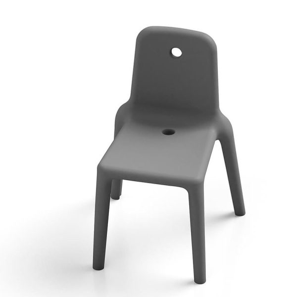 Mellow Sedia, color ferro, in polietilene, realizzato da Lyxo