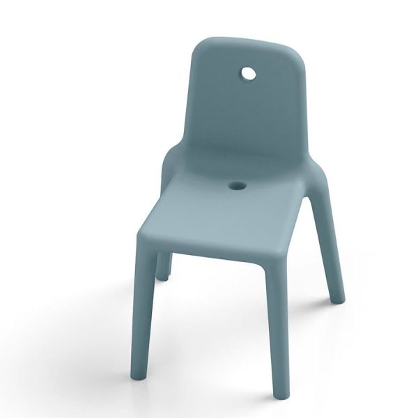 Mellow Sedia, color zaffiro, in polietilene, realizzato da Lyxo