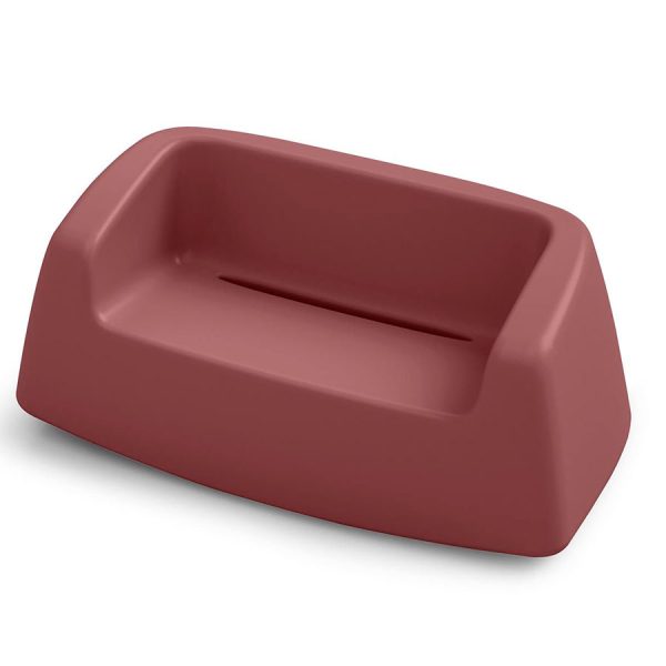 Sugar Divano, color granata, in polietilene, realizzato da Lyxo