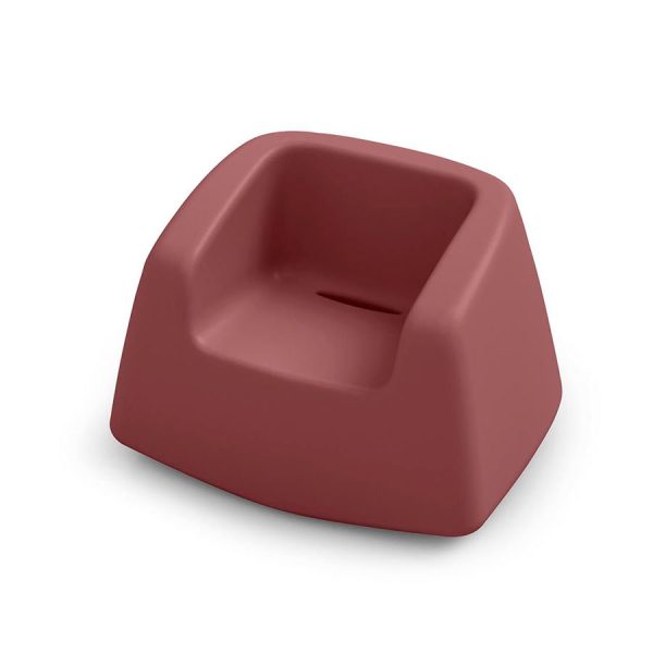 Sugar Poltrona, color granata, in polietilene, realizzato da Lyxo