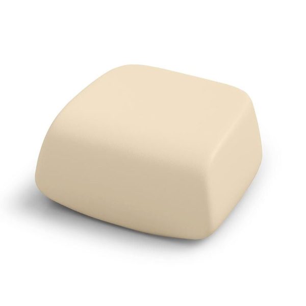 Sugar Pouf, color avorio, in polietilene, realizzato da Lyxo
