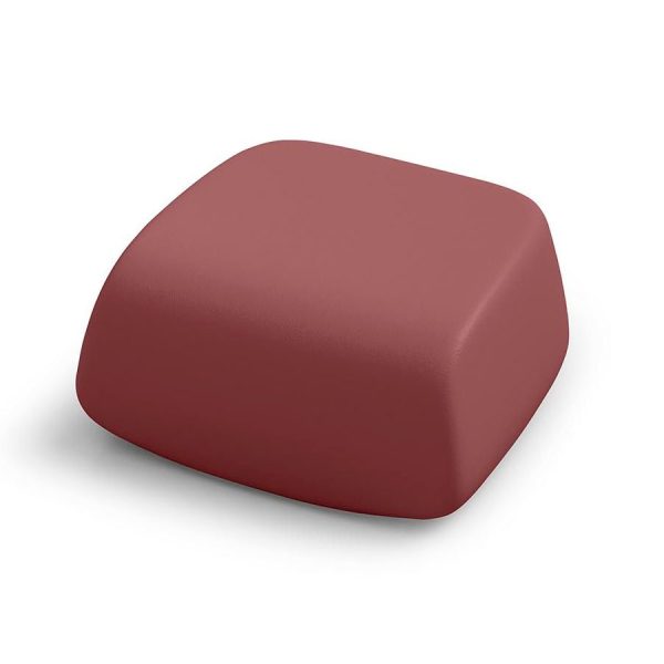 Sugar Pouf, color granato, in polietilene, realizzato da Lyxo