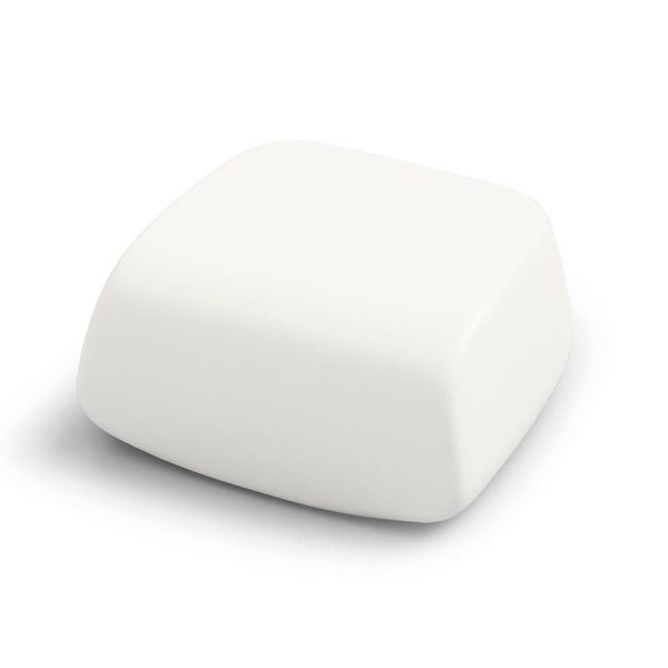Sugar Pouf, color perla, in polietilene, realizzato da Lyxo