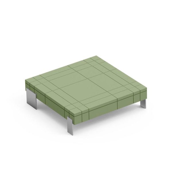Rhor tavolino modulabile color giada, in polietilene, realizzato da Lyxo