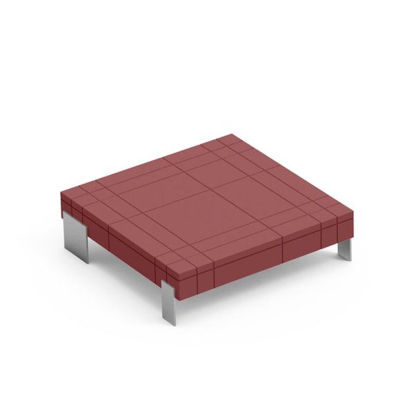 Rhor tavolino modulabile color granata, in polietilene, realizzato da Lyxo