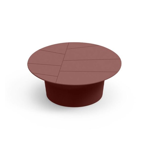 Vera Tavolino, color granata, in polietilene, realizzato da Lyxo