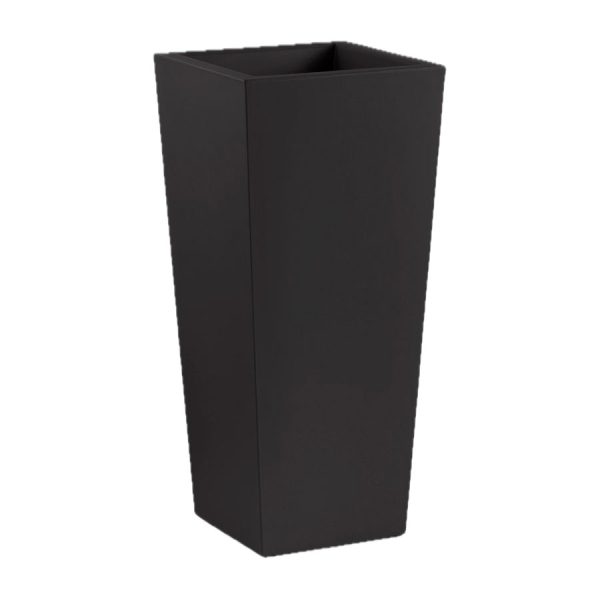 Vaso Alto Quadro Gaia, color onice, in polietilene, realizzata da Lyxo
