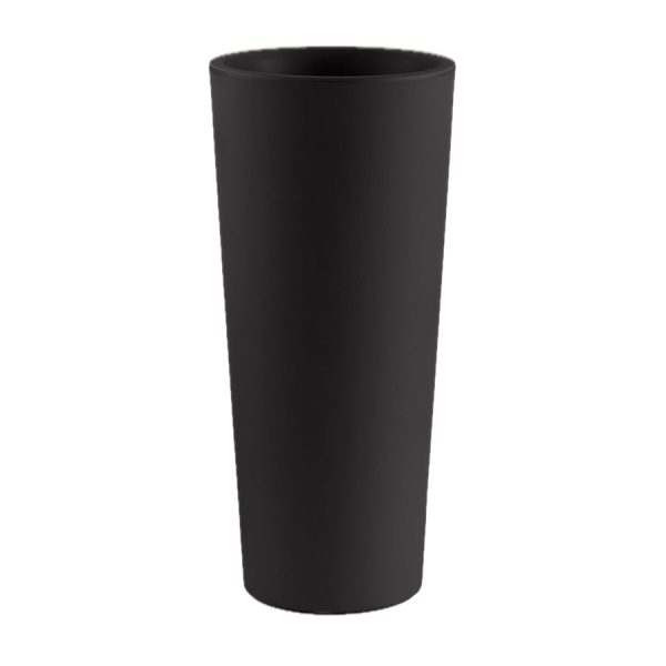 Vaso Alto Tondo Gaia, color onice, in polietilene, realizzato da Lyxo