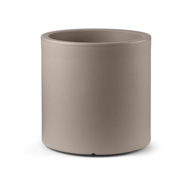 Vaso Cilindrico Loto, color ambra, in polietilene, realizzato da Lyxo