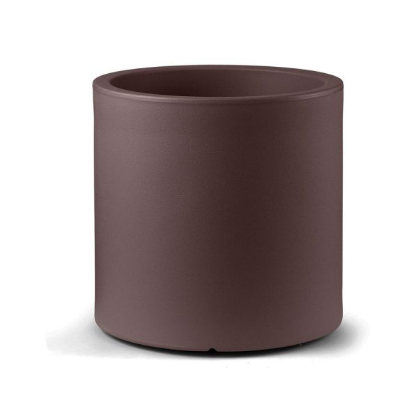 Vaso Cilindrico Loto, color topazio, in polietilene, realizzato da Lyxo