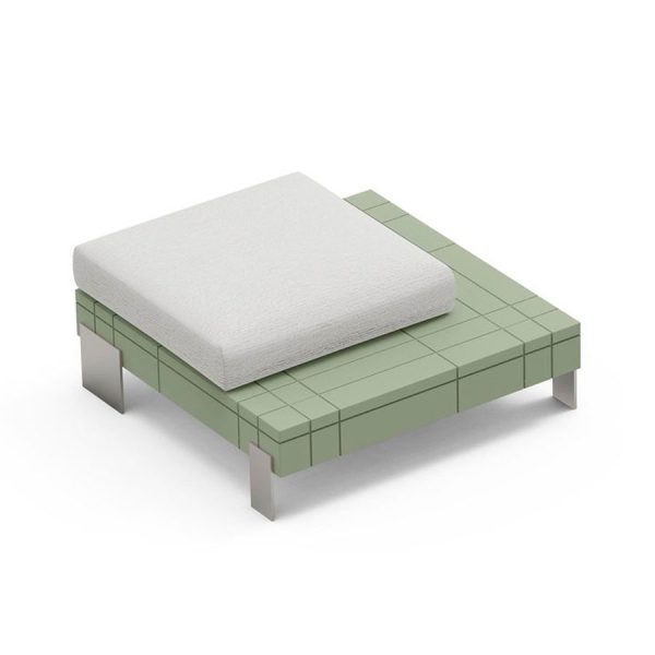 pouf rhor per divano modulare colore giada