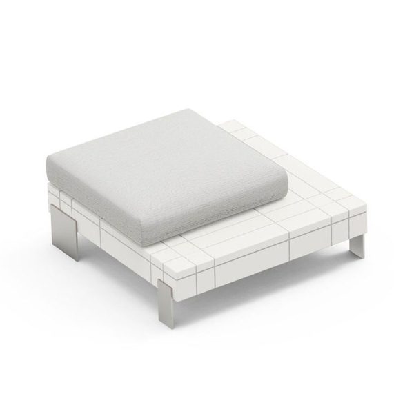 pouf rhor per divano modulare colore perla