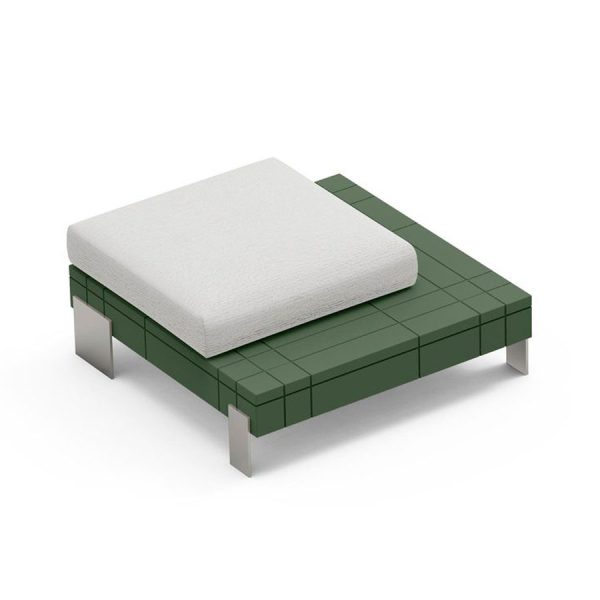 pouf rhor per divano modulare colore smeraldo