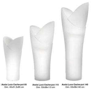 Vasi di Design Assia Luce nelle tre dimensioni, in polietilene - Lyxo Greenterest