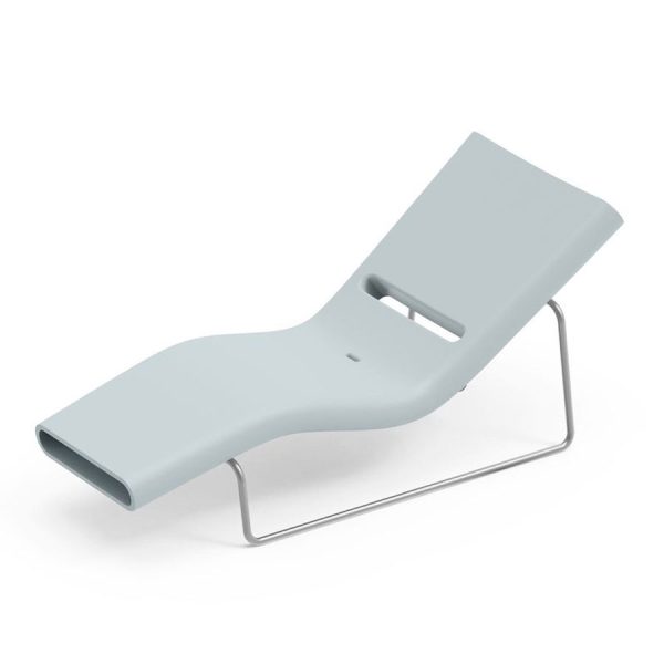 Lettino prendisole per uso in acqua Esse, telaio grigio, color acquamarina, in polietilene, realizzato da Lyxo Greenterest