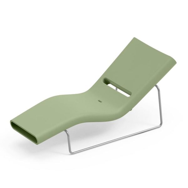 Lettino prendisole per uso in acqua Esse, telaio grigio, color agata, in polietilene, realizzato da Lyxo Greenterest