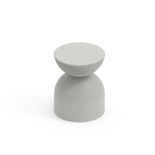 Sgabello da esterno Illo, color argento, in polietilene, realizzato da Lyxo Greenterest