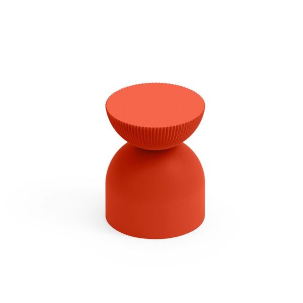Sgabello da esterno Illo, color corallo, in polietilene, realizzato da Lyxo Greenterest