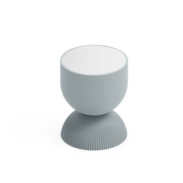 Tavolino da esterno Illo, color acquamarina, top bianco, in polietilene, realizzato da Lyxo Greenterest
