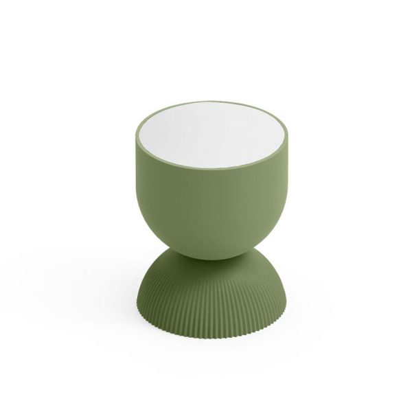 Tavolino da esterno Illo, color agata, top bianco, in polietilene, realizzato da Lyxo Greenterest