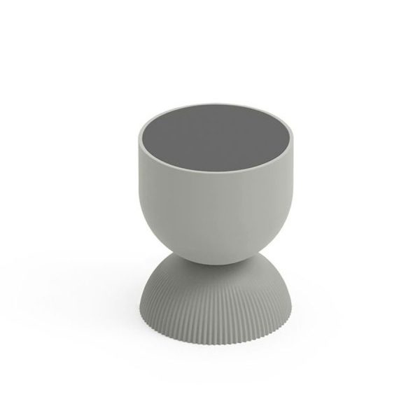 Tavolino da esterno Illo, color argento, top antracite, in polietilene, realizzato da Lyxo Greenterest
