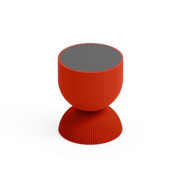 Tavolino da esterno Illo, color corallo, top antracite, in polietilene, realizzato da Lyxo Greenterest