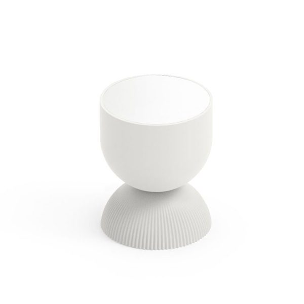 Tavolino da esterno Illo, color perla, top bianco, in polietilene, realizzato da Lyxo Greenterest
