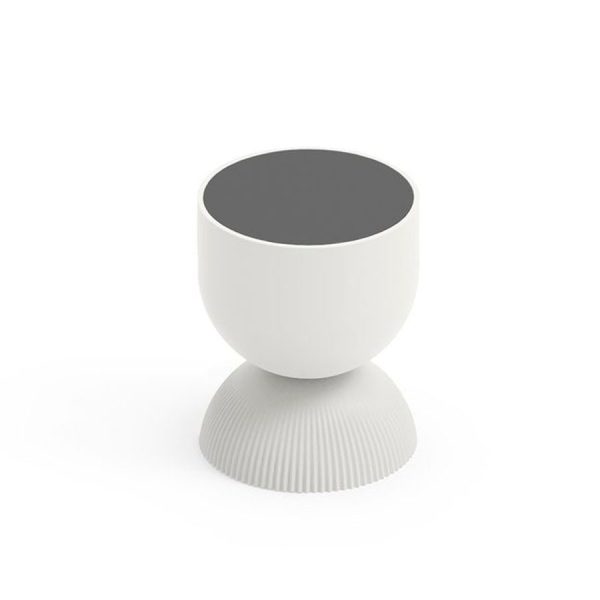 Tavolino da esterno Illo, color perla, top antracite, in polietilene, realizzato da Lyxo Greenterest