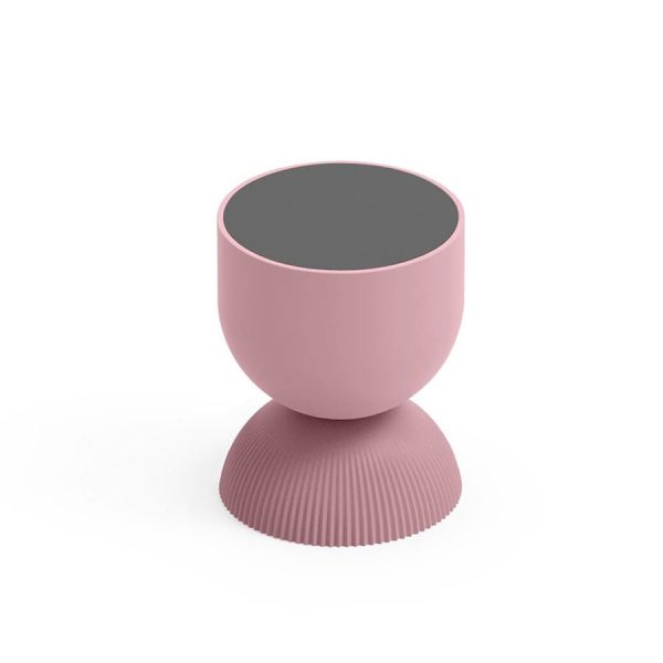 Tavolino da esterno Illo, color quarzo, top antracite, in polietilene, realizzato da Lyxo Greenterest