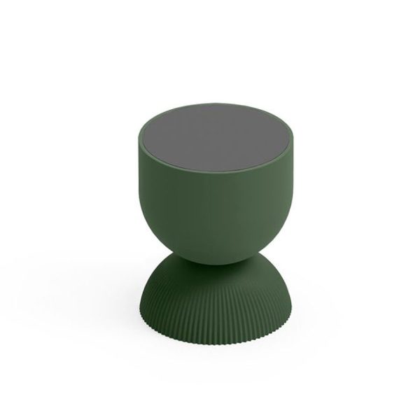 Tavolino da esterno Illo, color smeraldo, top antracite, in polietilene, realizzato da Lyxo Greenterest