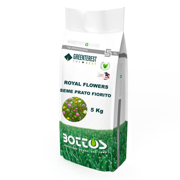 SAcco da 5 Kg di semeneti per prato fiorito Royal Flowers di Bottos